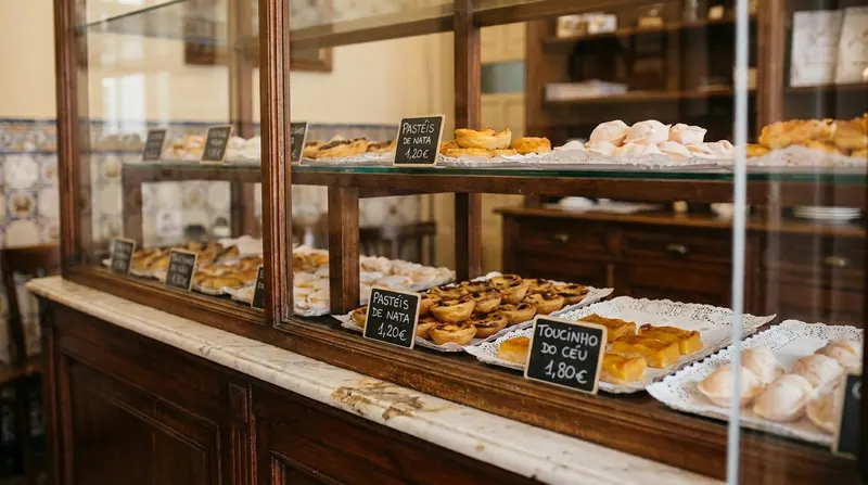 Traditional Beja sweets in a pastry case